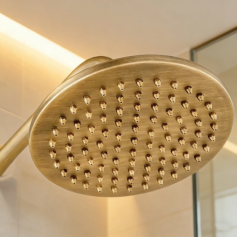 

8 inch 20x20cm Round OverHead Rain Shower Head, Copper Shower Head, Anitque Brass Bathroom Shower,Chuveiro YT-5113