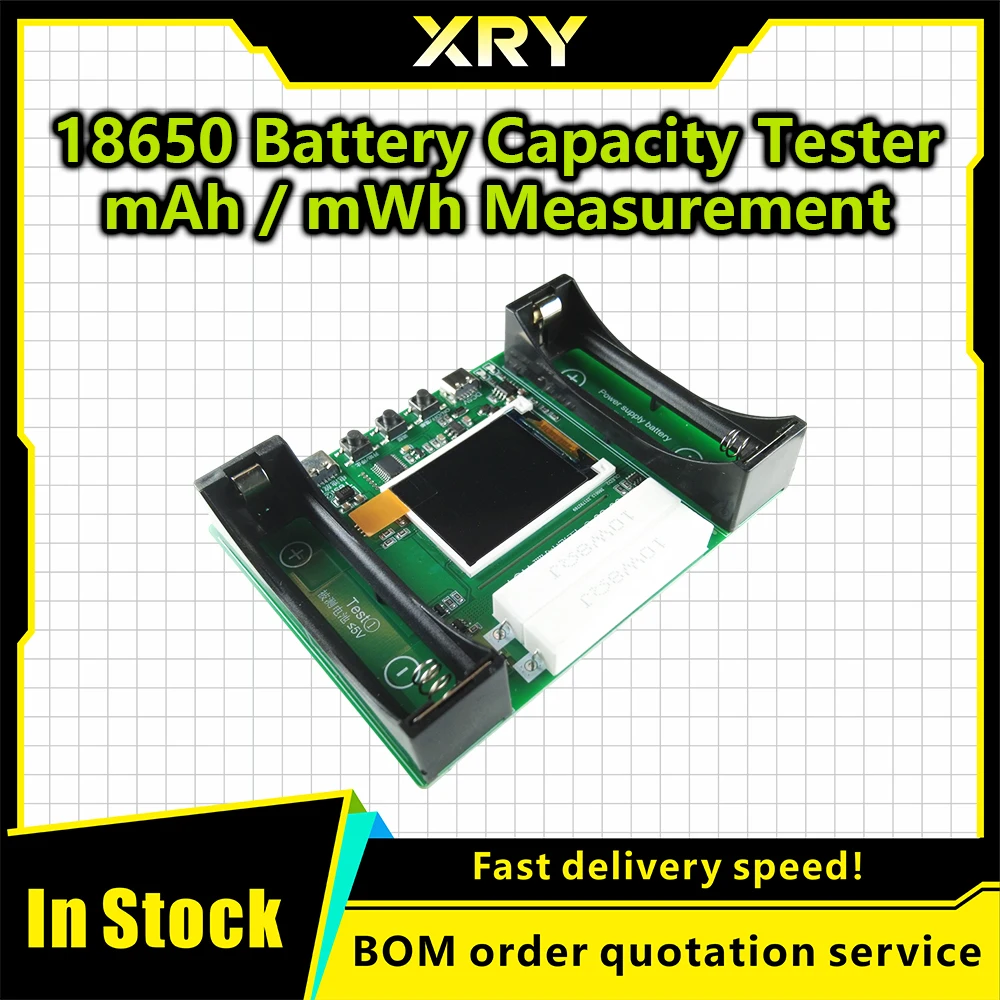 18650 Lithium Battery Capacity Tester Module MAh MWh Digital Battery Power Detector Module 18650 Battery Tester Type-C
