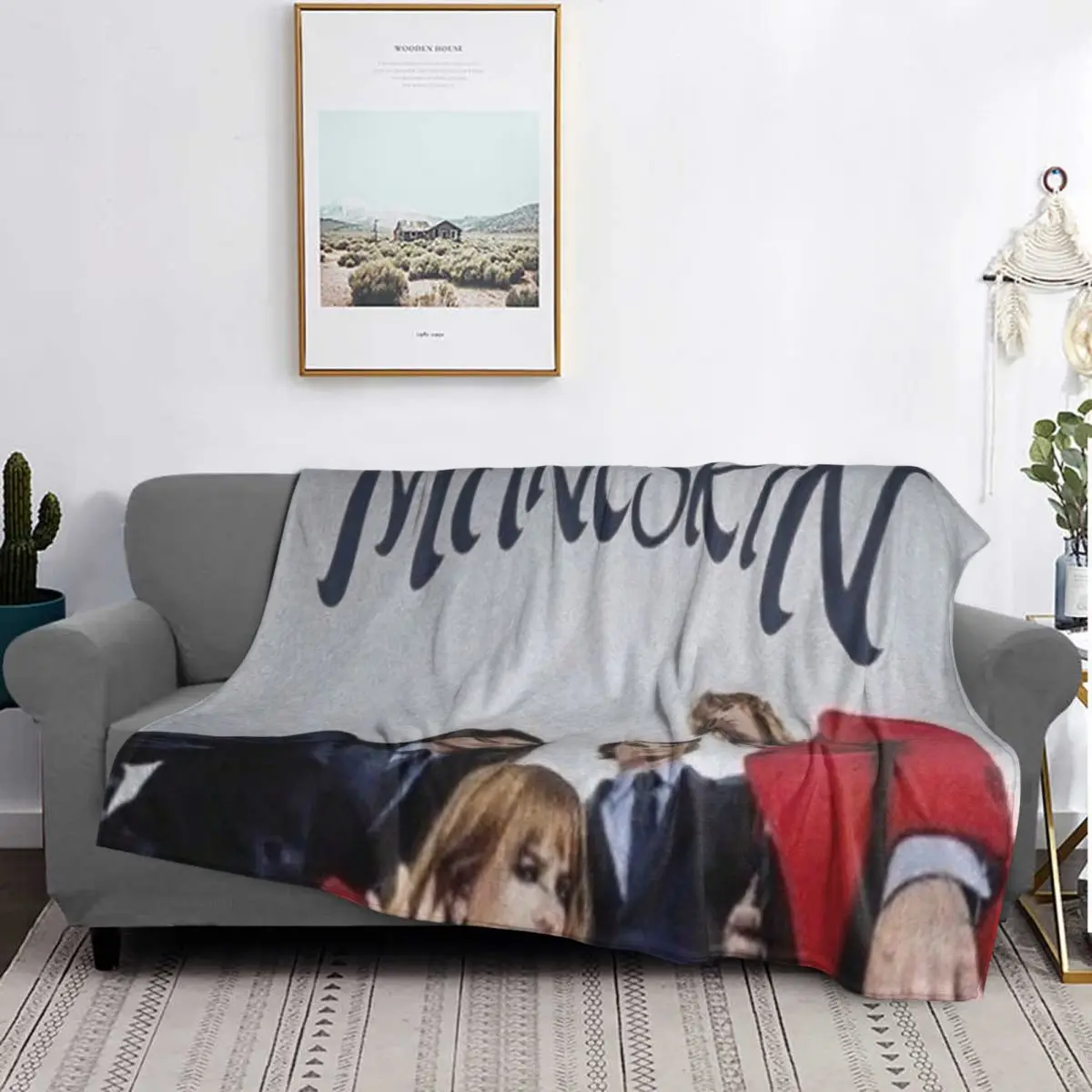 Damiano David Maneskin Music Band Photo Travel Blanket Soft Warm Flannel Throw Blanket Cover for Living room Picnic Home Couch