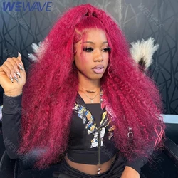 Red Curly Wigs 99J Burgundy 13X6 Hd Lace Frontal Human Hair Wig Colored Deep Wave Frontal Wig 13X4 Red Lace Front Human Hair Wig