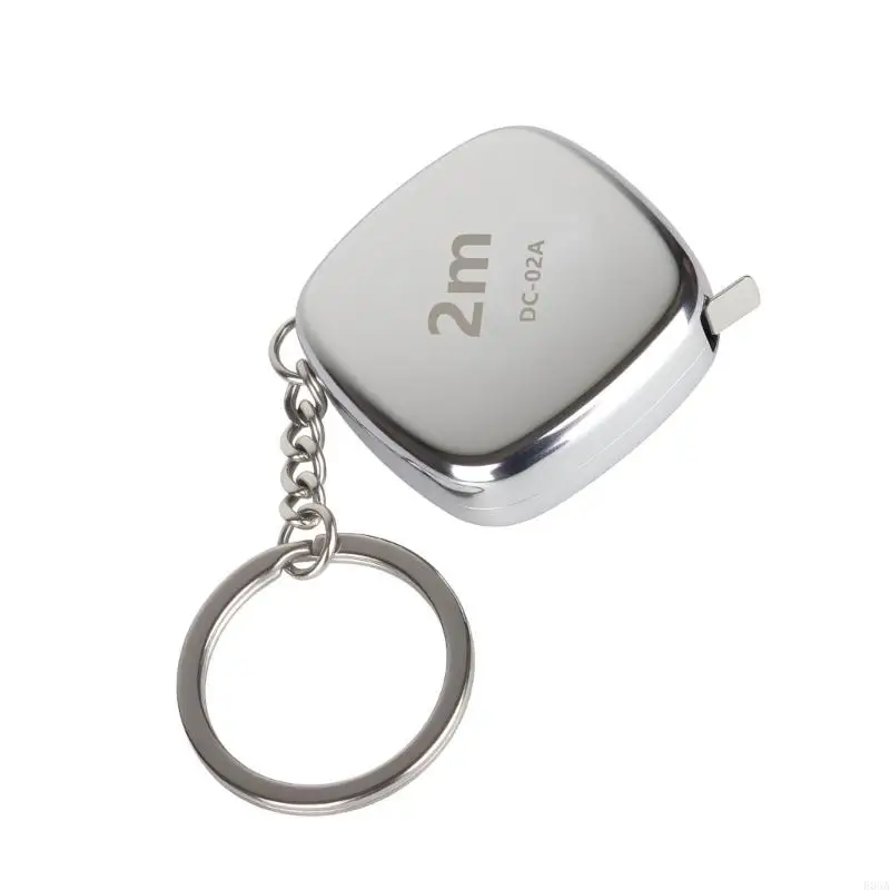 Compacted 2M Stainless Steel Ruler Retractable Tape Measure with Clear Scale for DIY and Professional Home Office Use 