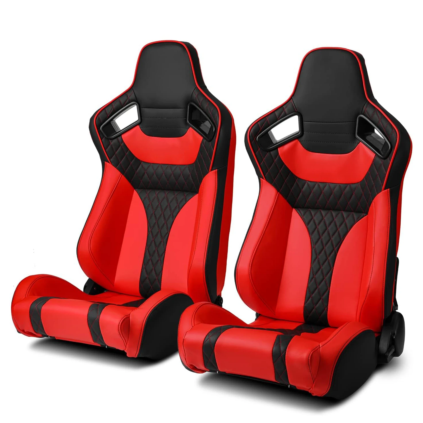 

JBR 1094 Red/Black Universal High Quality Leather Simulator Adjustable Vehicle Bucket Seats Sim Car Racing Seats