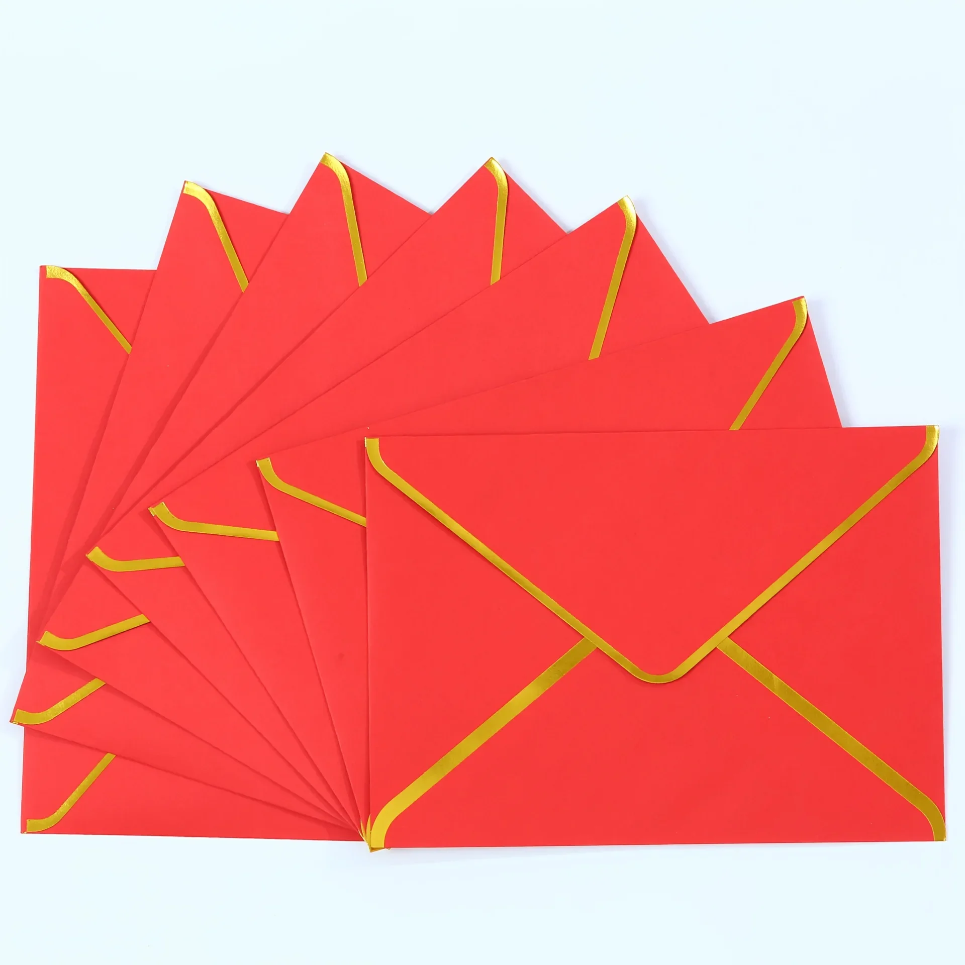 10pcs/lot 185*135mm Green Paper Envelope Golden Edged Wedding Invitations Postcard Envelope High-grade Busines Packing Giftbox