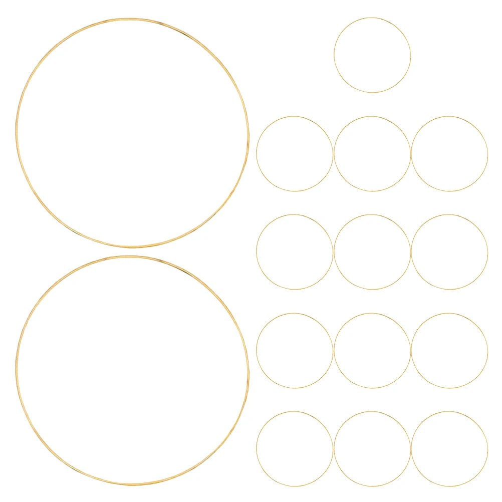 

15Pcs Metal Ring Dreamcatcher Decor Crafting Rings Solid for Handmade Crafts Home Party Hanging Wreaths
