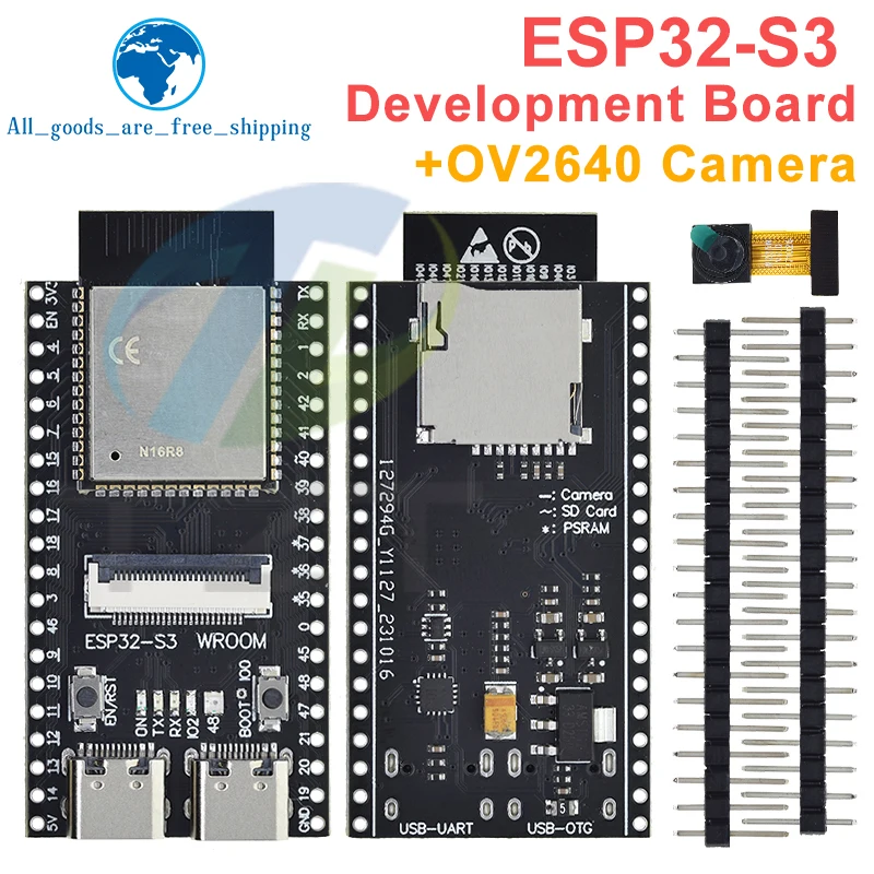 TZT ESP32-S3 WROOM N16R8 CAM Development Board WiFi+Bluetooth Module GC2640 Camera