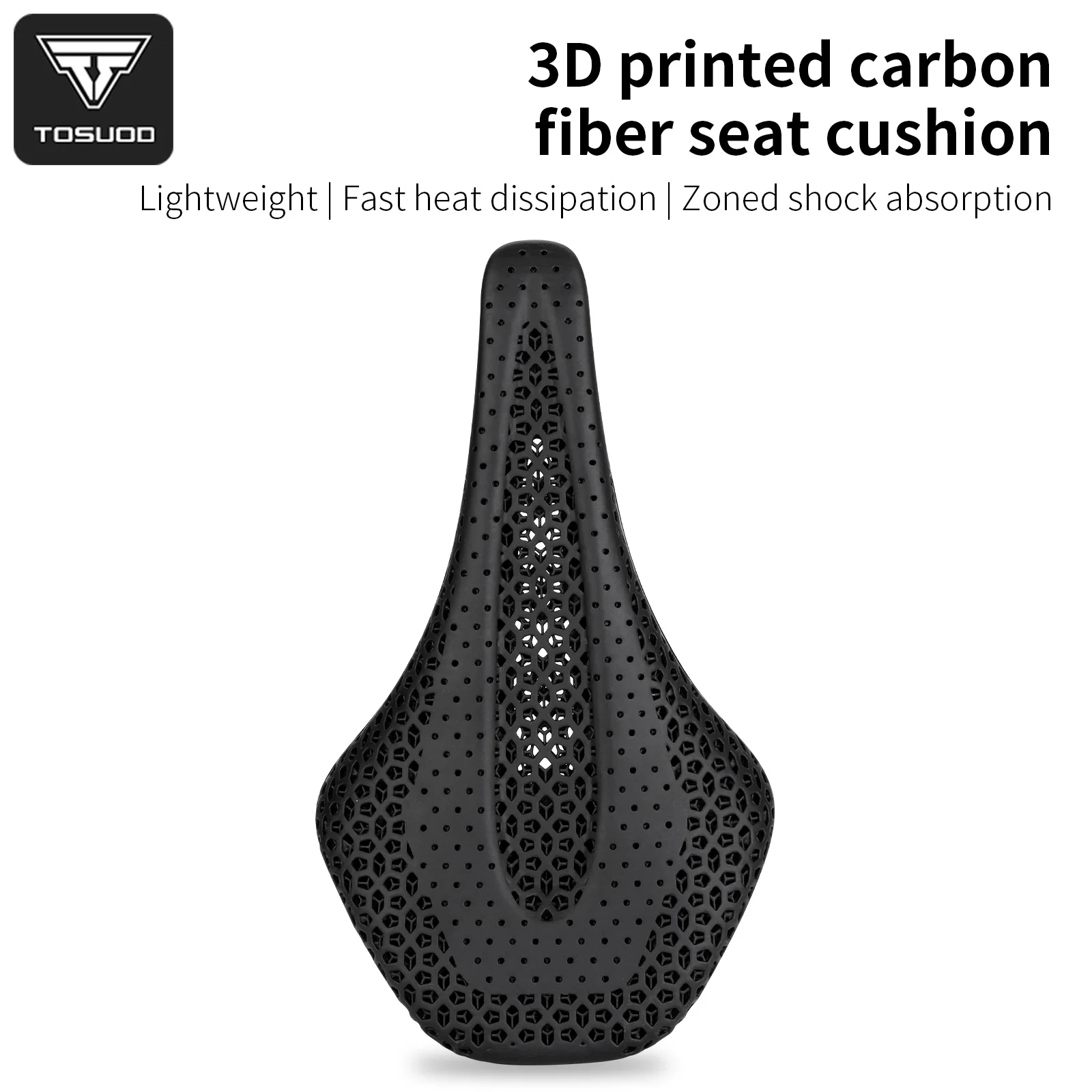 

TOSUOD Carbon 3D Printed Saddle 140MM 173g 7*9 Bike Seating For Men Women Triathlon Road MTB Mountain Gravel Cycling Parts