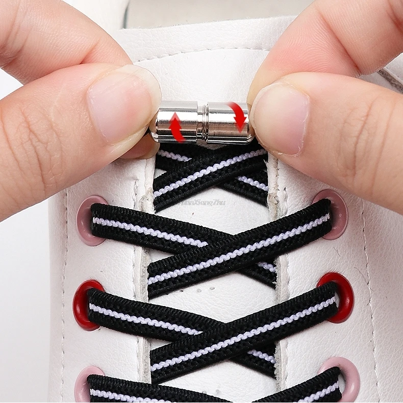 No Tie Shoe laces Flat Shoelaces for Sneakers Elastic Laces without ties Kids Adult Quick Shoe lace Rubber Bands New Shoestrings