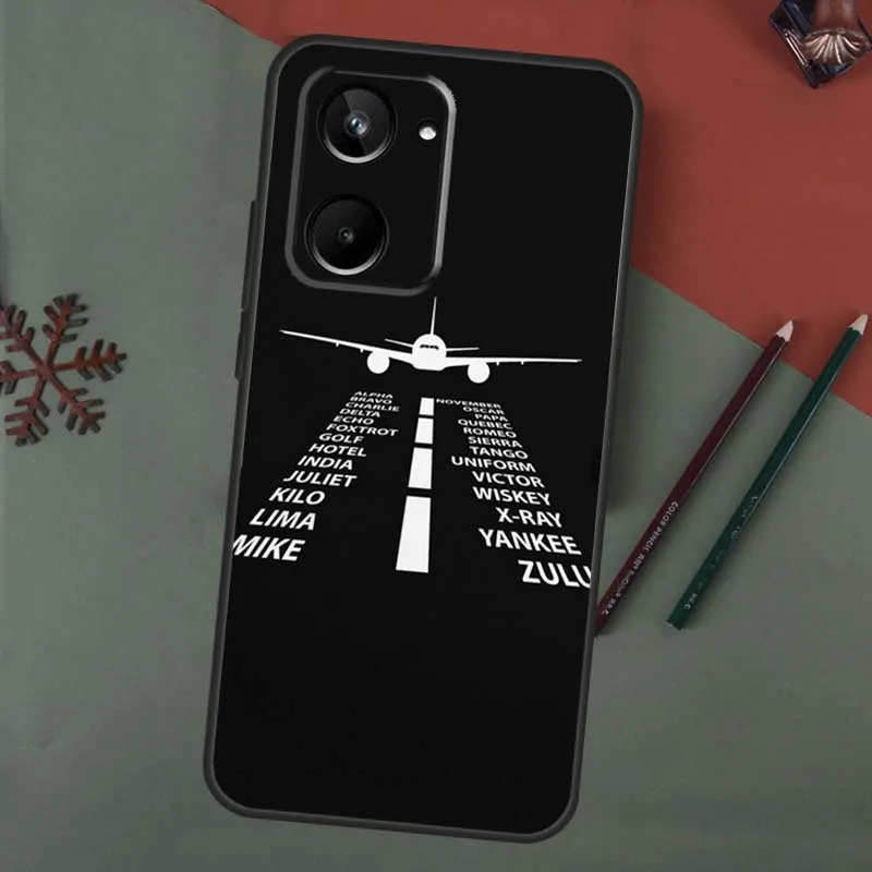 Airplane Takeoff For Realme GT Neo 5 3 2T 3T 9 10 11 Pro Plus C11 C15 C25 C21Y C30 C31 C33 C35 C53 C55 Case