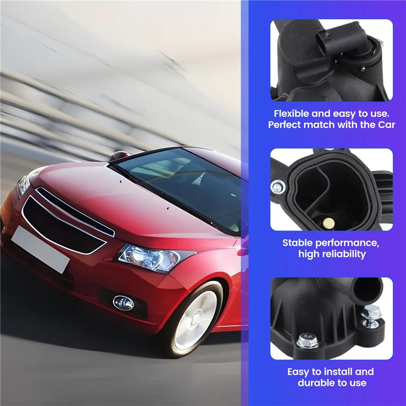 

Стабильный корпус термостата охлаждающей жидкости двигателя автомобиля 1338489 для Chevy Cruze 1.4L 2011-2016 Buick Encore 2013-2019