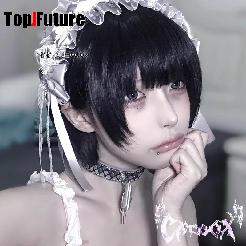 Y2K GIRL Harajuku Halloween cosplay Gothic punk handmade Lolita lace bow Love pendant rivet  headband Hair accessories