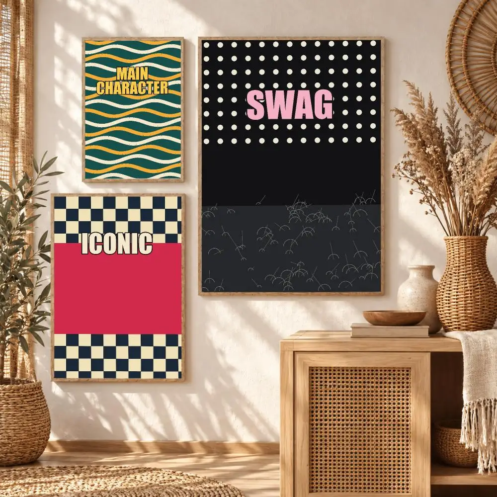 Swag Typography Urban Style Poster Art Wall Stickers & Self-Adhesive Decals for Home, Bedroom & Living Room