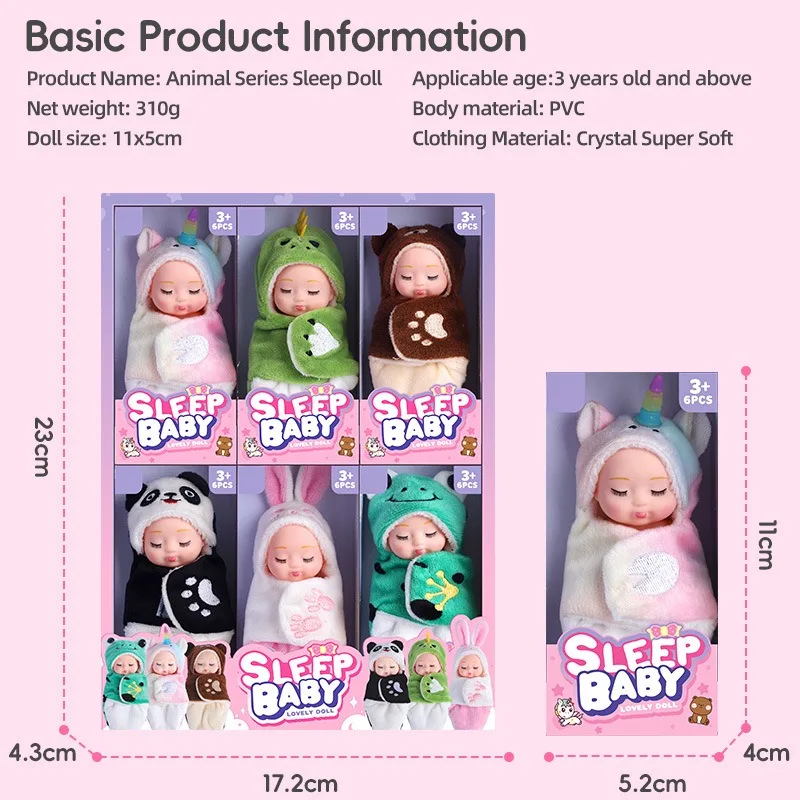 Schlafen Reborn Baby Puppe Kit Spielzeug Mini Konstellationen Baby Nette Entzückende Puppen Spielset Geburtstage Geschenke Für Kinder