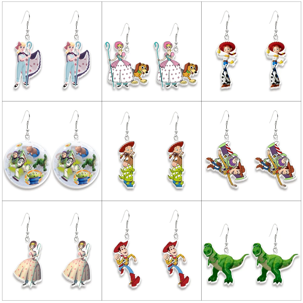 

Disney Toy Story Acrylic Stud Earrings Resin Cartoon Charms for Earrings Girls Gift Jewelry Accessories