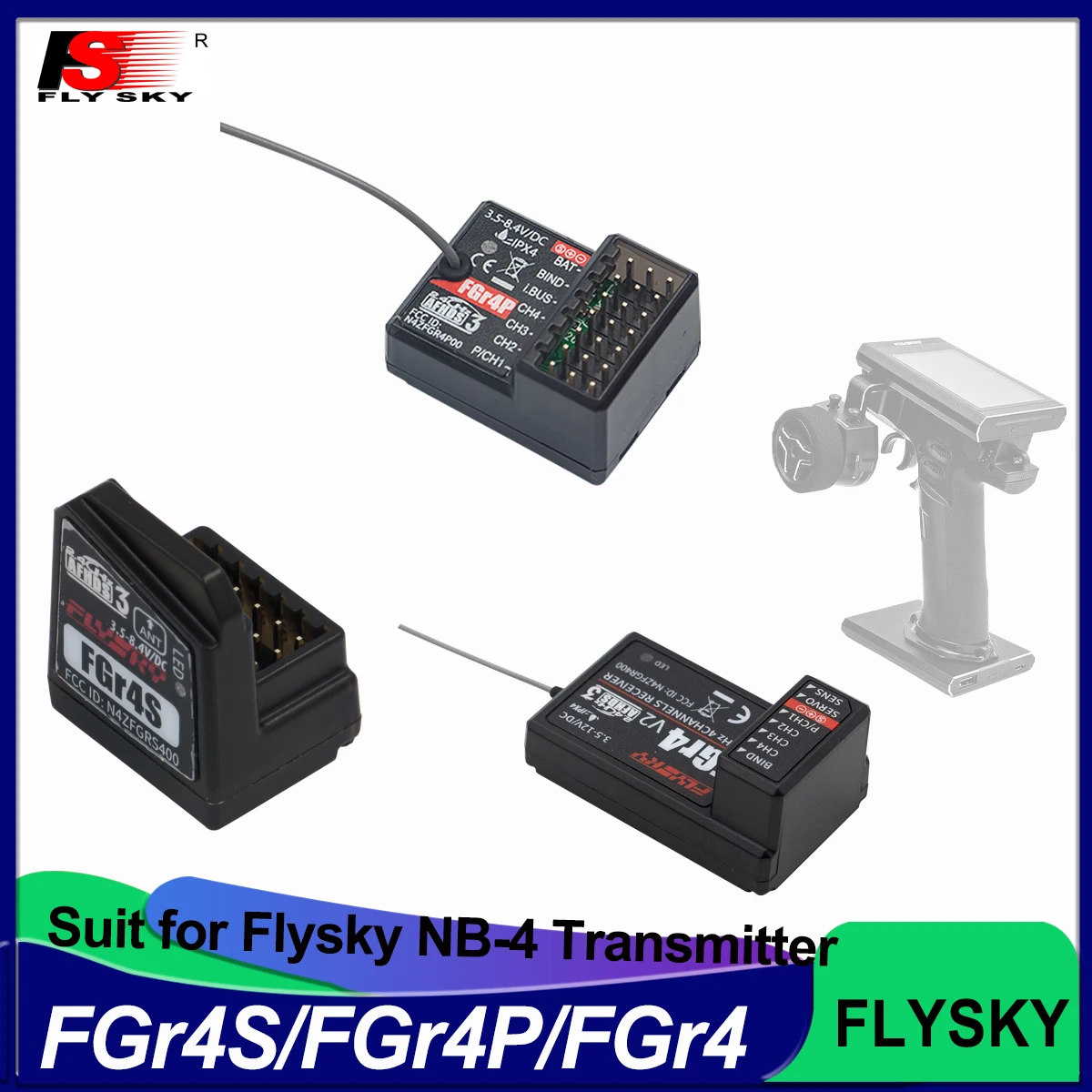 

Flysky FGR4S V2 FGR4P FGR4 V2 Receiver MINI AFHDS PWM /PPM / IBUS Output Receiver for flysky NB4 PL18 RC Transmitter RC CAR BOAT