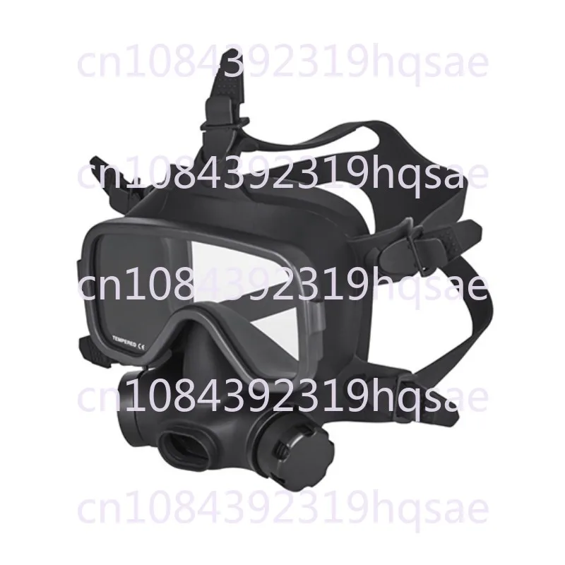 

Akuana Cof2 Full Face Diving Mask Scuba Diving Comprehensive Mirror All Black Professional Submersible Equipment