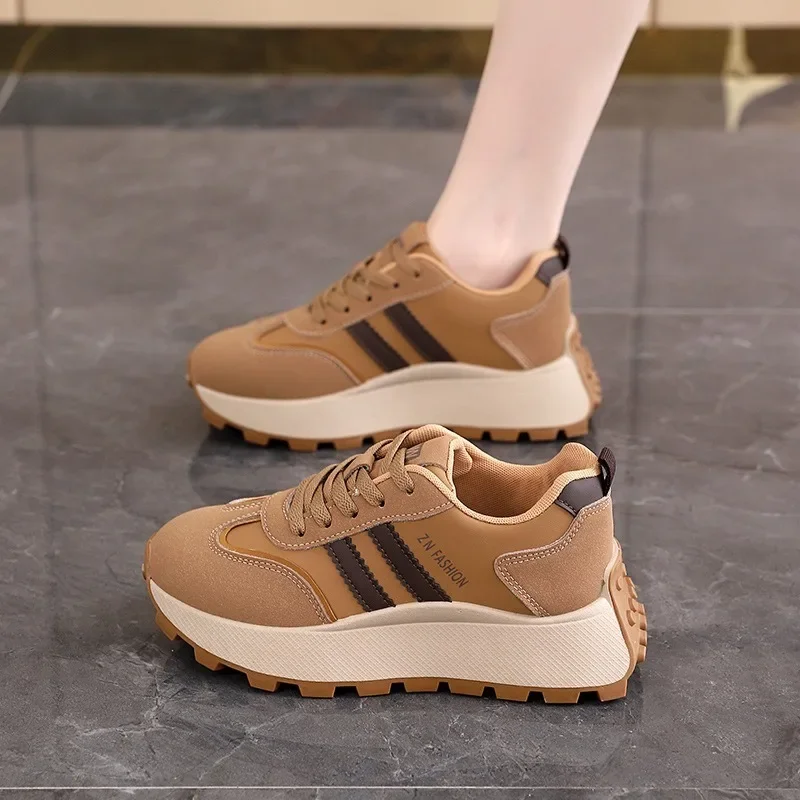 

Autumn Thick Bottom Women's Shoes 2024 New Trend All-Match Casual Vulcanize Shoes Ladies Quality Tennis Sneakers Chaussure Femme