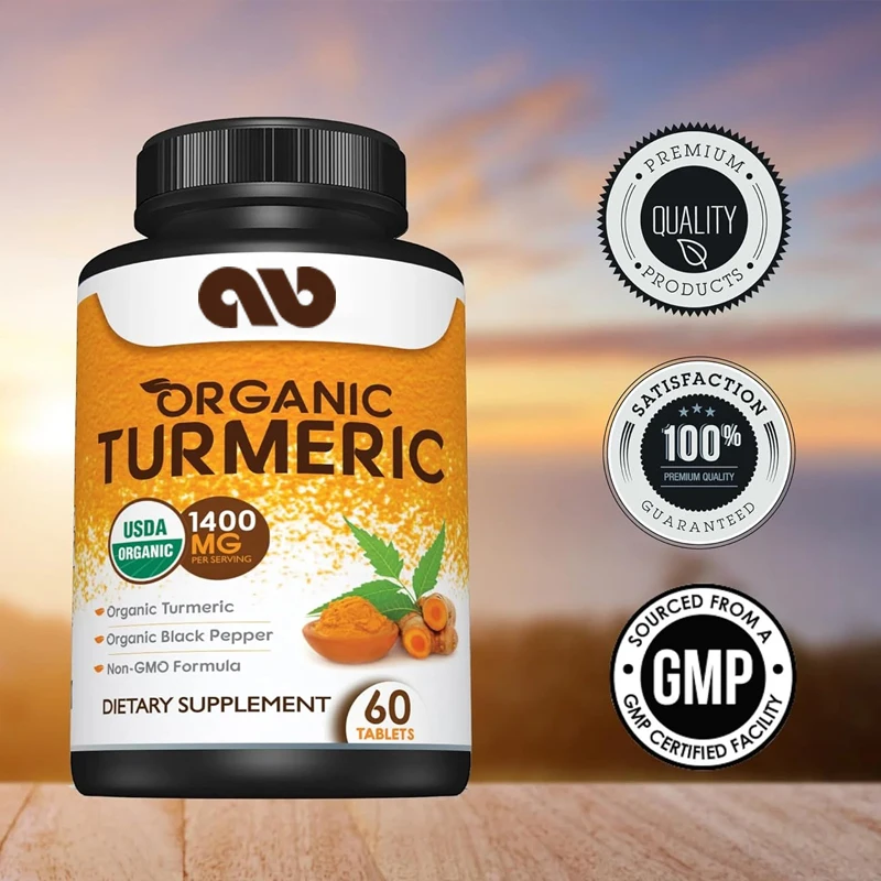 

Organic turmeric supplements - including organic turmeric and organic black pepper -1400mg turmeric per serving -60 capsules