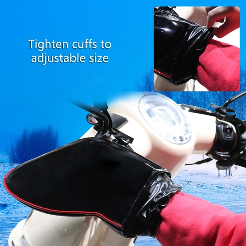 Motorcycles Handlebar Gloves Muff for Cold Weather Waterproof Riding Mittens Windproof E-Bike Handguards Hand Dropship