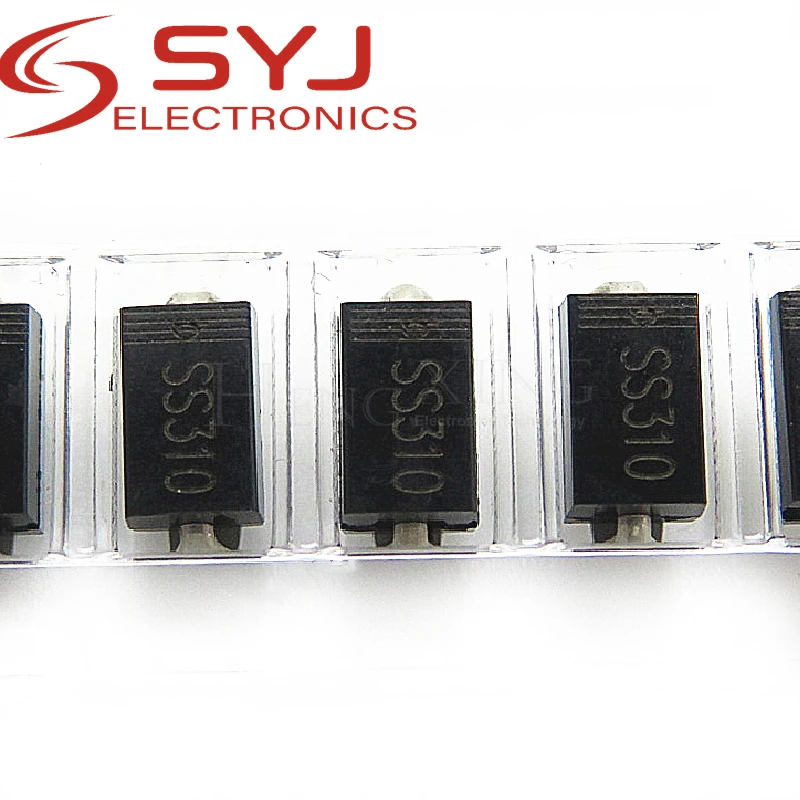 10피스 SMD 다이오드 SR3100 실크스크린 SS310 DO-214AC 3A 100V 쇼트키 다이오드