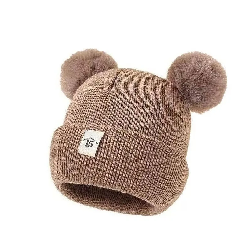 Chapeau bébé automne et hiver-chaud pour garçons et filles chapeau double couche nouveau-né pour l'automne et l'hiver