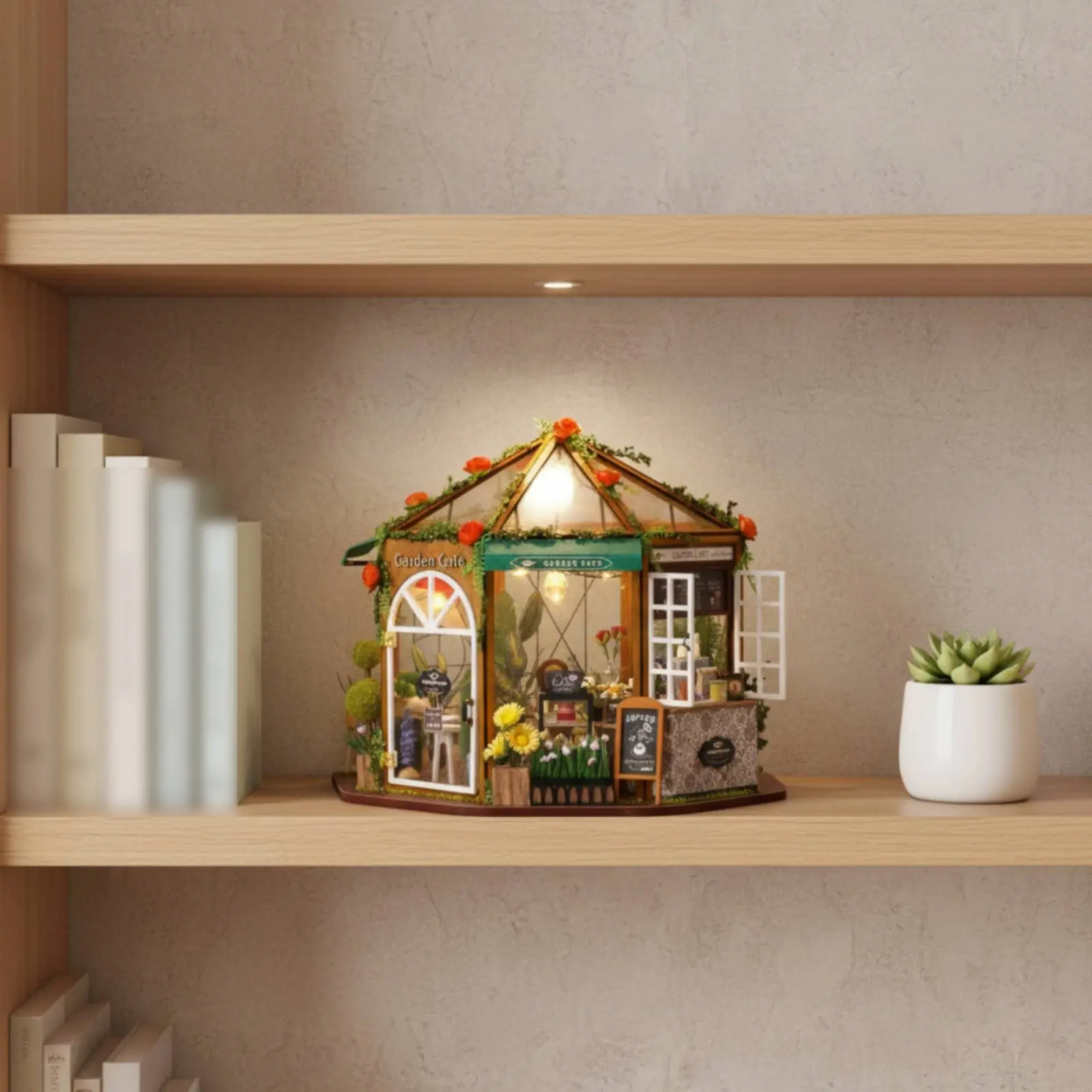 

Набор для сборки миниатюрной кофейни своими руками: креативный подарок, модель кофейни, миниатюрный конструктор кафе из высококачественного дерева для взрослых