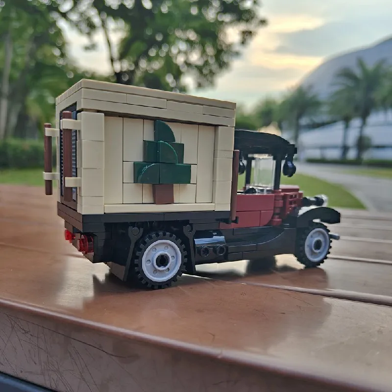 MOC Christmas car Building Blocks Modular Model Kit Assembly Toys Gift for Adults Kids