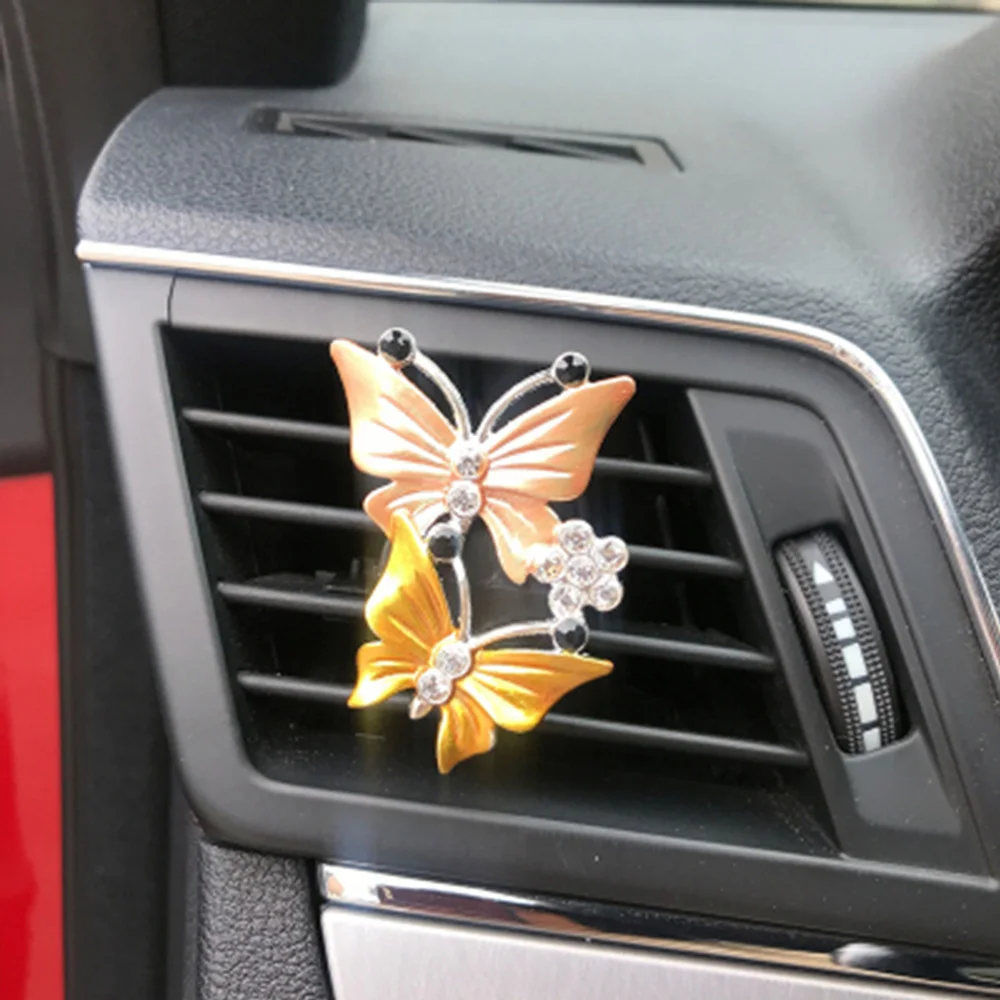 Air Conditioner Outlet Clip Natural Smell Fragrance Decoration Car Perfume Air Freshener Car-styling Butterfly
