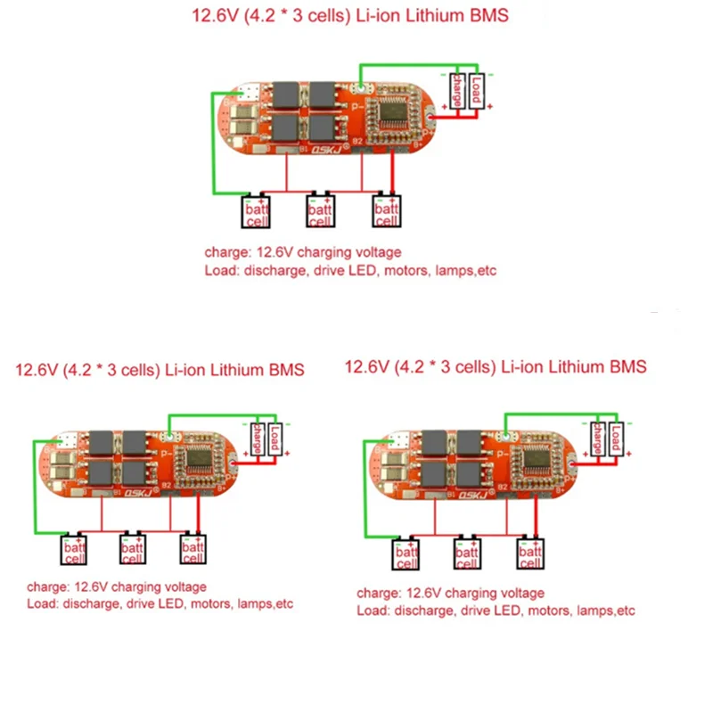 

3 шт. 18650 Защитная плата литий-ионной батареи 3S 25A 12,6 В/4S 16,8 В/5S 21 В Модуль зарядки BMS PCM Полимерная печатная плата Lipo Cell