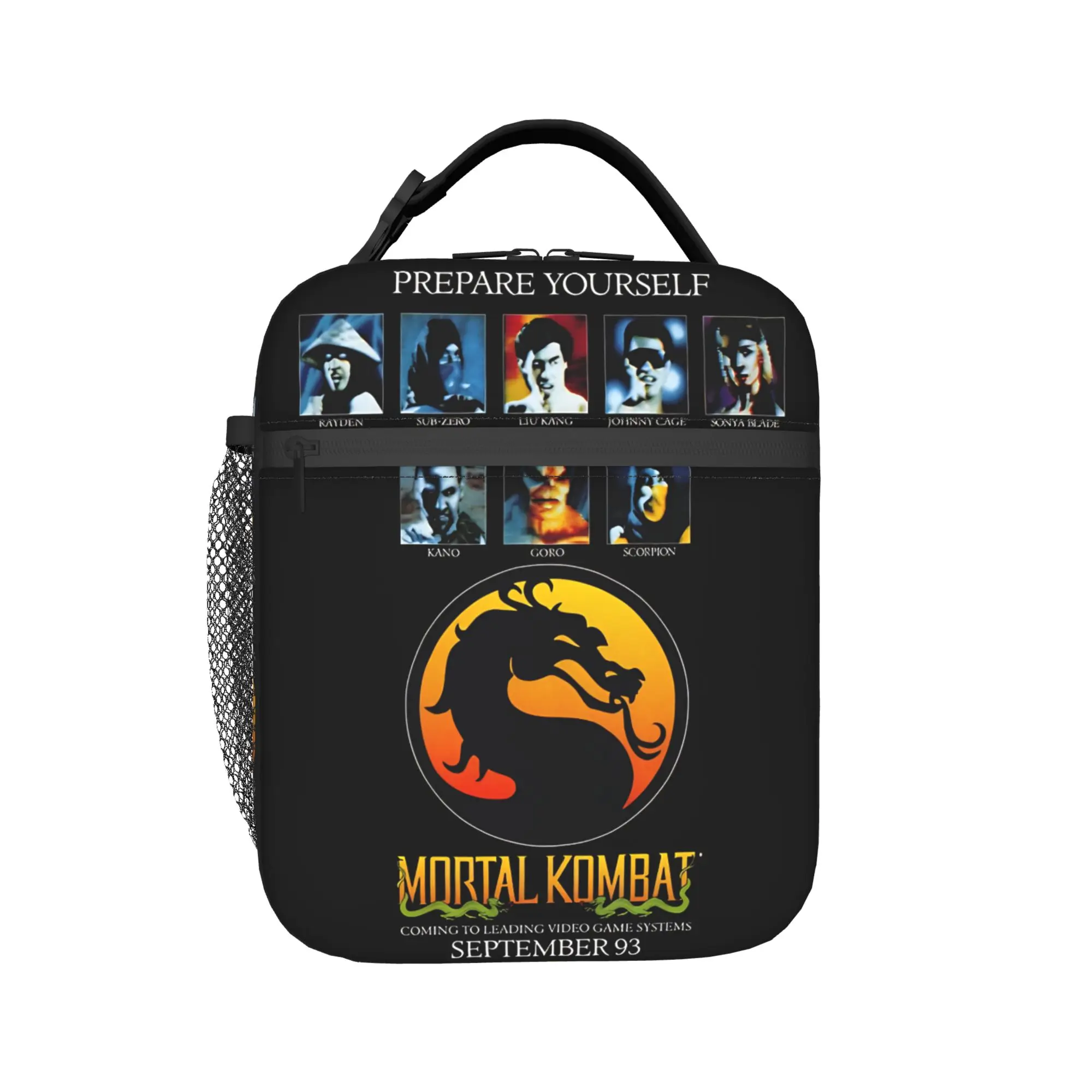 Mortal Kombat 2 Klassic Poster Merch Bolsa térmica isolada para almoço, para escola, caixa de comida, caixa térmica portátil para almoço