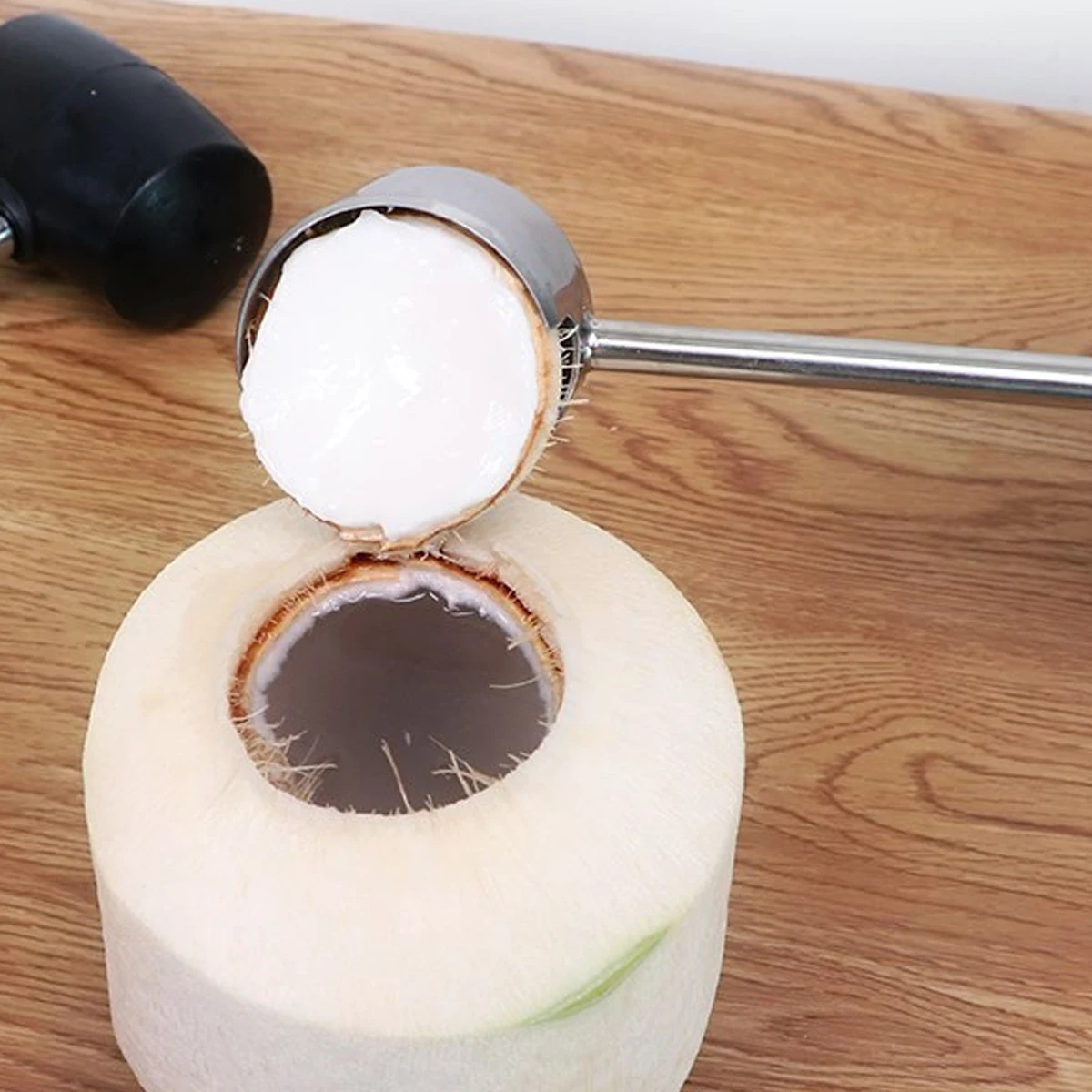 

Manual Coconut Opener Stainless Steel Punch Hole Tool Kitchen Gadgets Easy Grip H Efficient Household Aid Smooth Surface