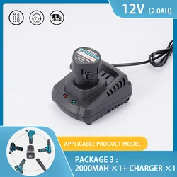 Caricabatterie per batteria al litio modello Makita da 12V la batteria da 2000mAh si applica alla sega elettrica per smerigliatrice per trapano elettrico a batteria