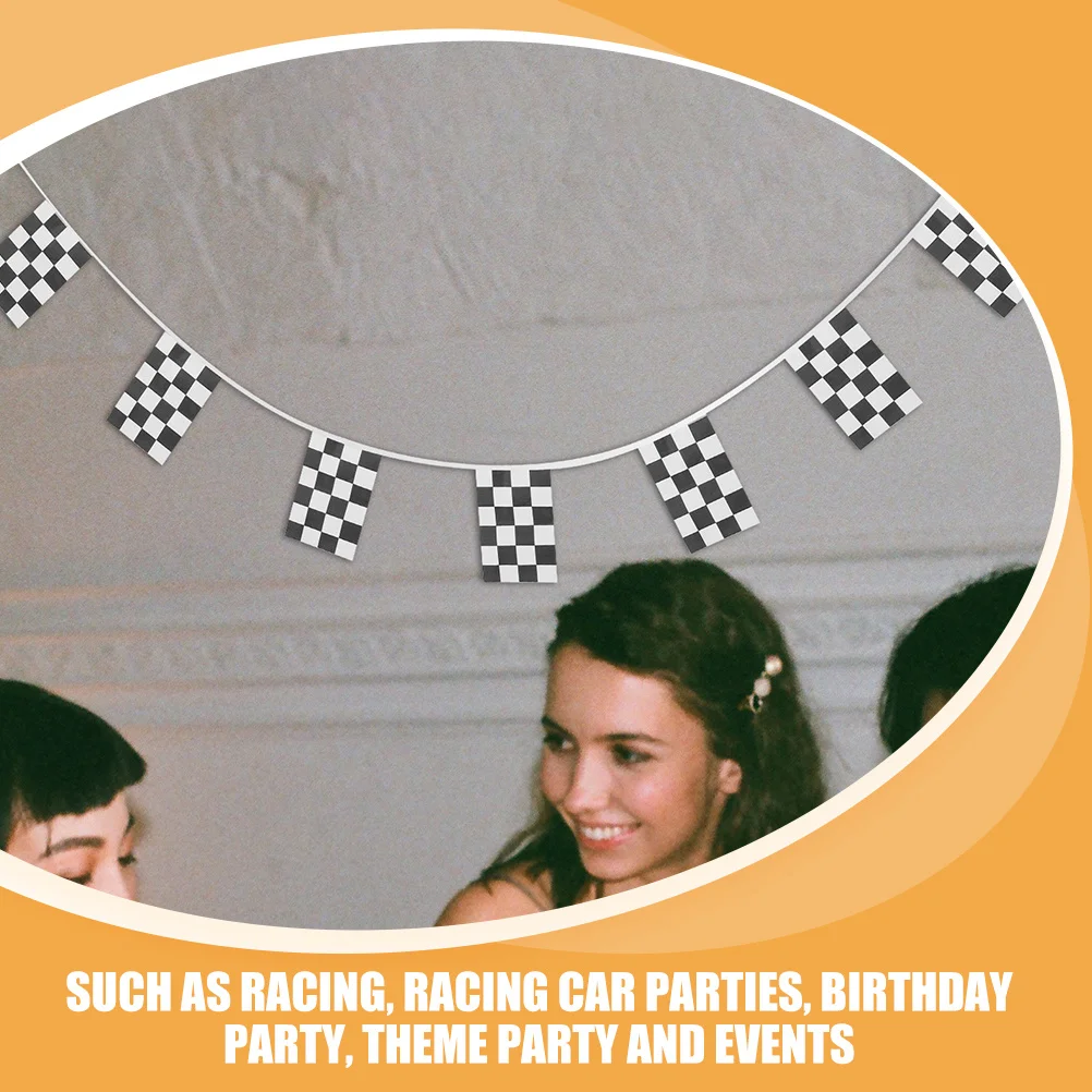 

Checkered Race Flag Black White Racing Car Party Decorations Theme Event Supplies Small Flags On Sticks For