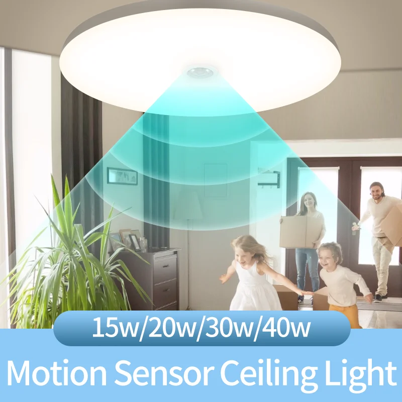 220V PIR Motion Sensor Ceiling Lamp 110V 220V Motion Detector Modern Ceiling Lighting For Corridor Garage Stair Balcony