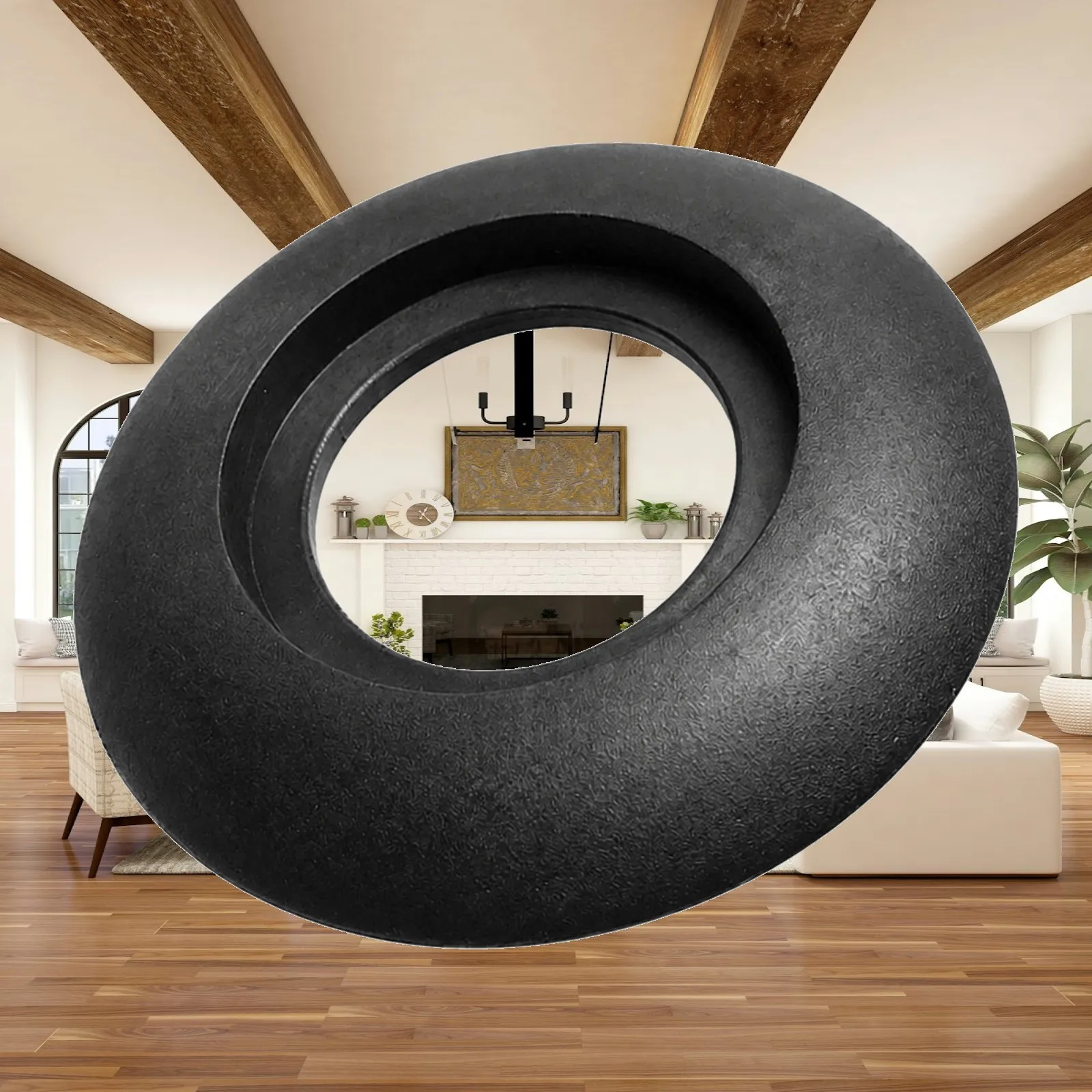 Fitness Equipment Part Rounded Profile Loop-Shaped Foam Tube End Cap for Weight Bench, Abdominal Coach