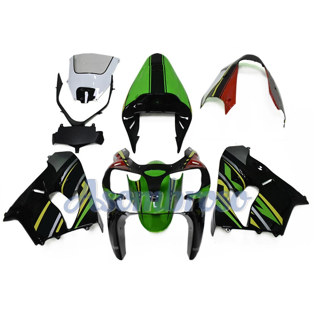 For Kawasaki Ninja ZX9R ZX-9R 2002 2003 ZX900F ZX 9R 02 03 green black Motorcycle Fairing Body Kit