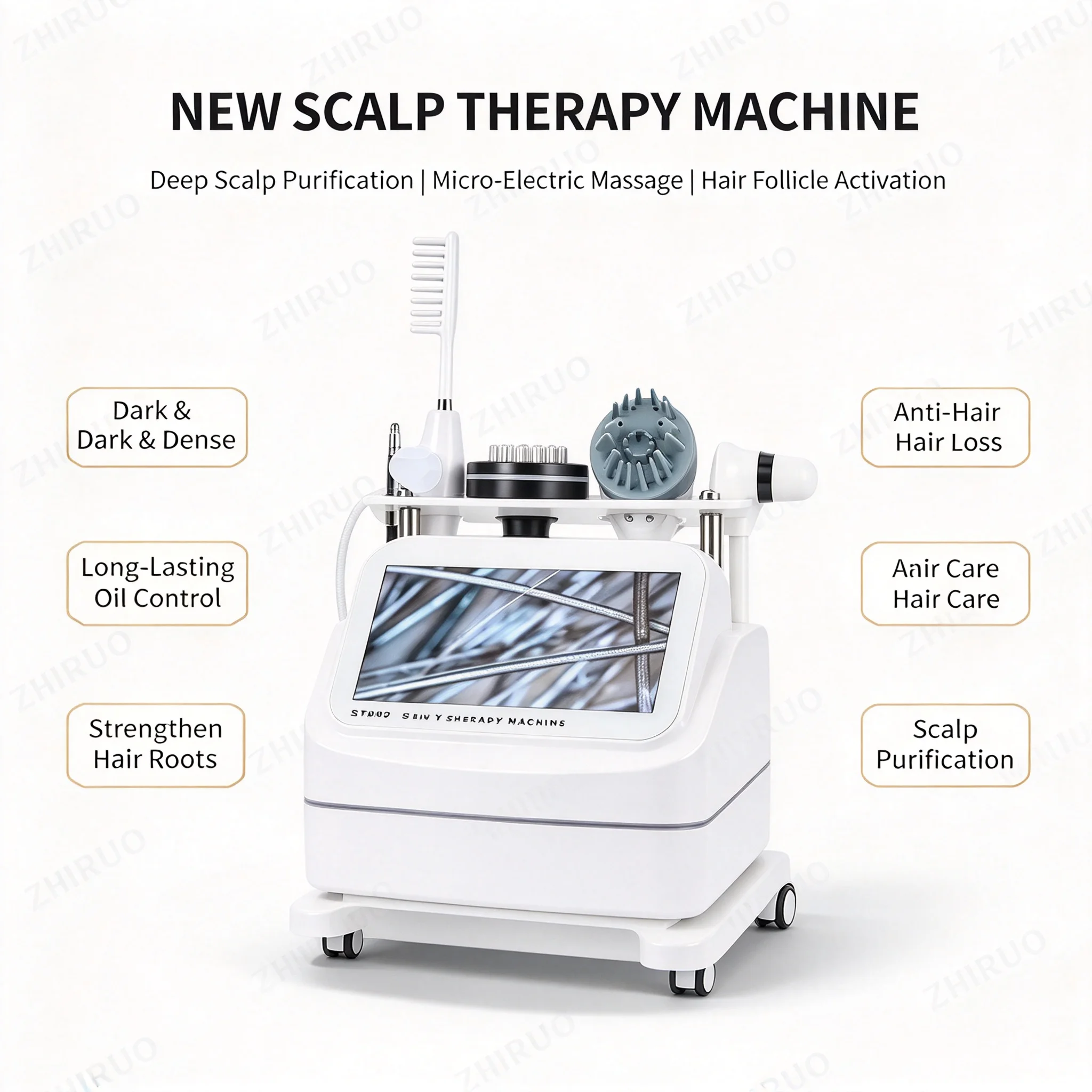 5 In 1 Multifunctional Hair Scalp Care Instrument Scalp Analyzer Nanometer Spray Hair Therapy Machine Anti-hair Loss Hair Salon