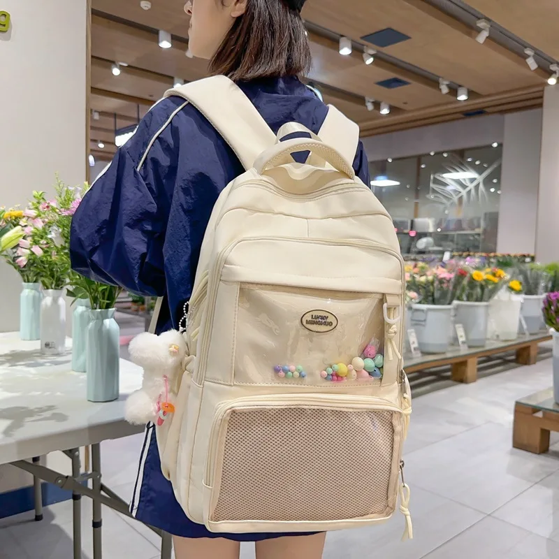 Cute Girl Small Appetite Transparent Ita Bag Female Korean All-match Students' Transparent Display Large-capacity Shoulder Bags