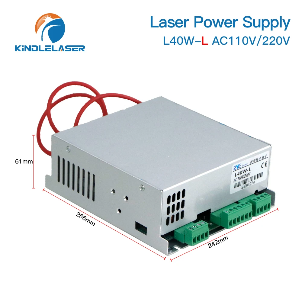 Kindlelaser 40W CO2-Laser-Netzteil MYJG-40NG 110V 220V für CO2-Lasergravur-Schneidemaschine 35-50W MYJG