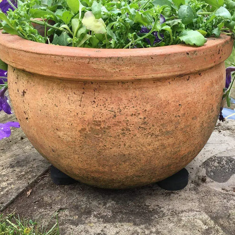 

48pcs Foam Mats Adhesive Backing Flowerpot Feet Black Plant Pot Cushions Base Plant Pot Riser Cushions Indoor Outdoor