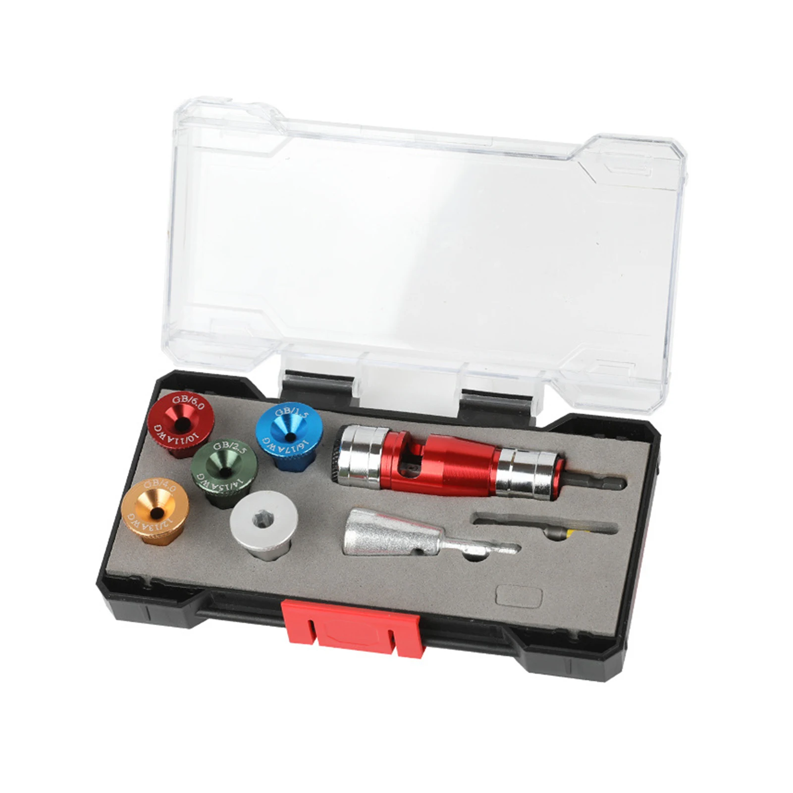 

Electric Wire Stripper for Power Drill Driver 8/10/11/12/13/14/15/16/17AWG Wire Stripping Tool with 1.5/2.5/4.0/6.0/10mm²