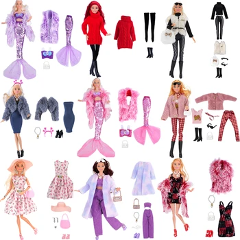 NK Mode Puppe Kleid 11,5 Zoll Puppe Kleidung 1/6 Puppen Zubehör Mode Mantel Mädchen Outfit 30CM Puppe Schuhe geschenk DIY Spielzeug JJ