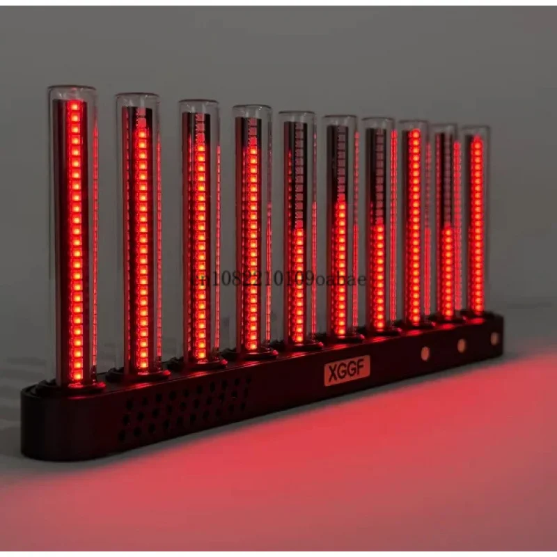 

10-битный RGB-индикатор уровня звука с алюминиевым основанием, светодиодный дисплей, музыкальный индикатор, настольная лампа