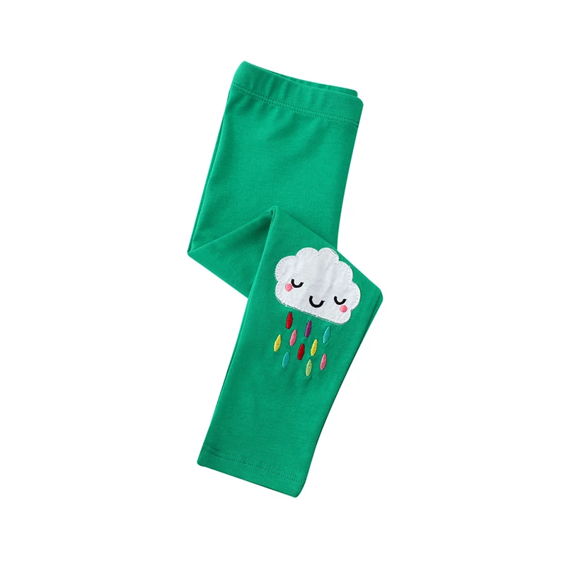 Little maven Kids Clothes 2026 Autumn Spring Girls Pants Cotton Trousers Cartoon Rainning Clouds Leggings Children's Clothing