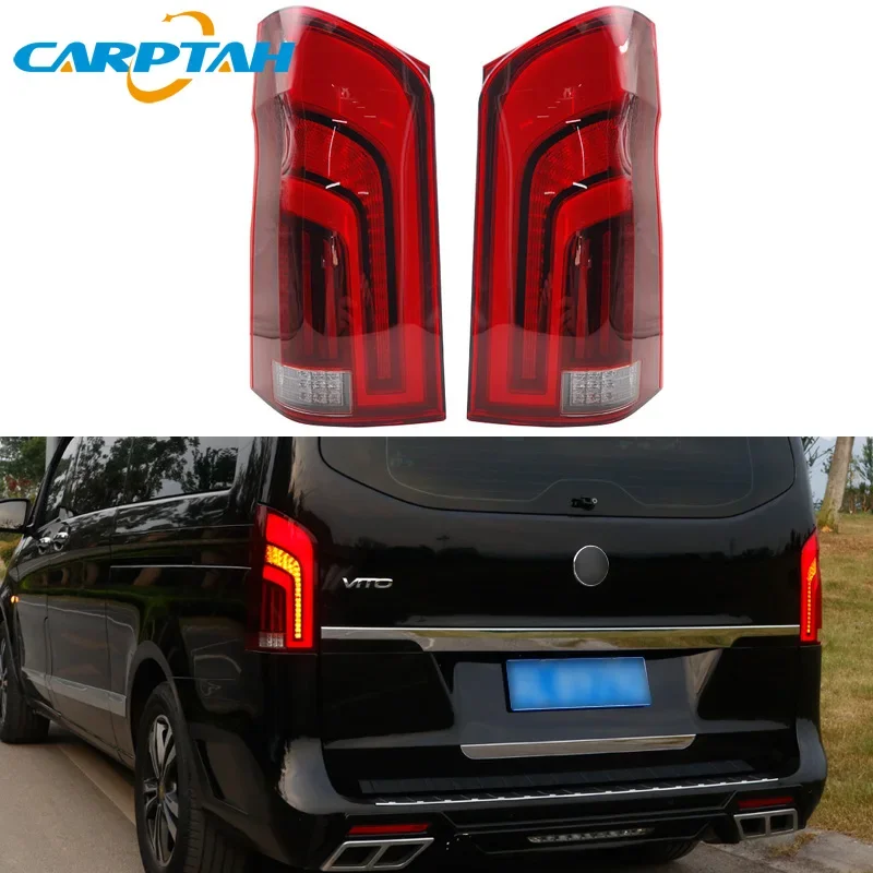 Car LED Taillight For Mercedes Benz V Class Vito V260 2016 - 2020 Rear Running Lamp Brake Reverse Dynamic Turn Signal Tail Light