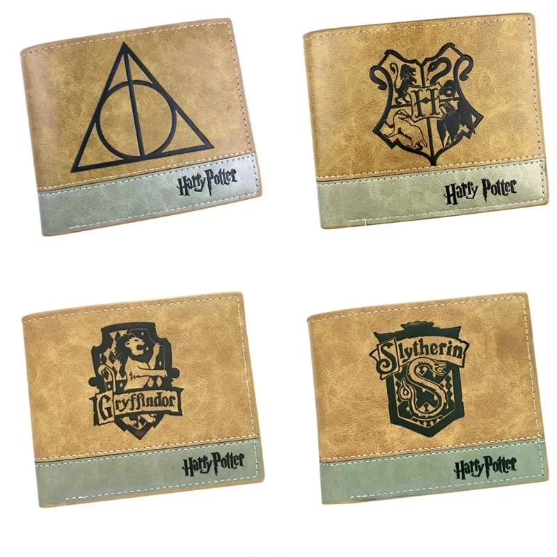 

Harryed Fate Pottereds 3D Full Color Patterned Wallet for Movie Peripherals Emblem Leather Wallet