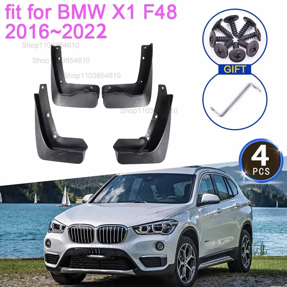 

for BMW X1 F48 2016 2017 2018 2019 2020 2021 2022 Mudguard Fenders Splash Guards Mudflap Front Rear Wheels 4Pcs Car Accessories