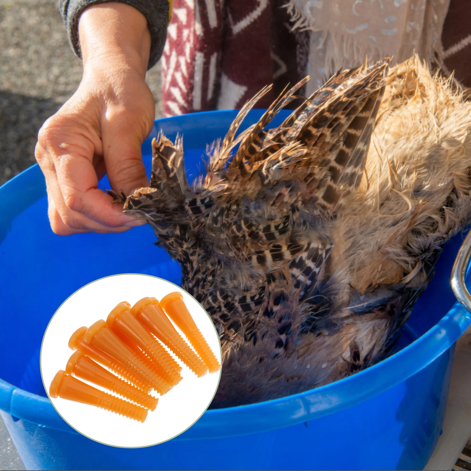 10個入り 鶏用脱羽ドリルアタッチメント 家禽脱羽フィンガー 鶏/ガチョウ用脱羽ロッド 軽量で耐久性があり、抜け毛がなく