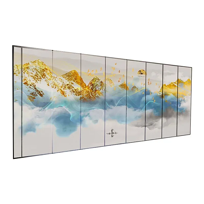 

Automatic movable partition electric mobile screen hotel semi-automatic central axis rotation