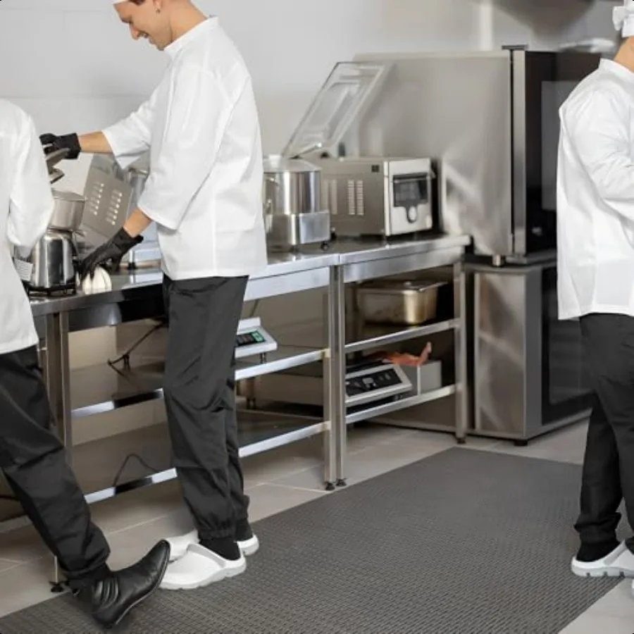 PVC Drainage Floor Mat 3ft x 10ft Commercial NonSlip Floor Mat HShaped Drainage Pool Mat AntiFatigue Rubber Matting for Swimmin