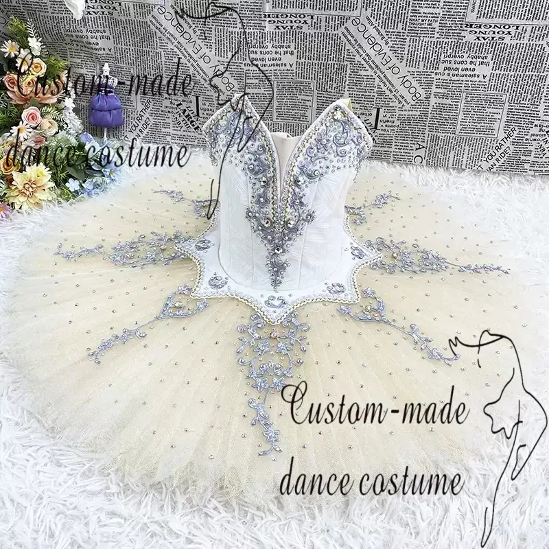Classical Double Polish Dance Silver Fairy Paquita Variations Ballet Performance Costume Customization